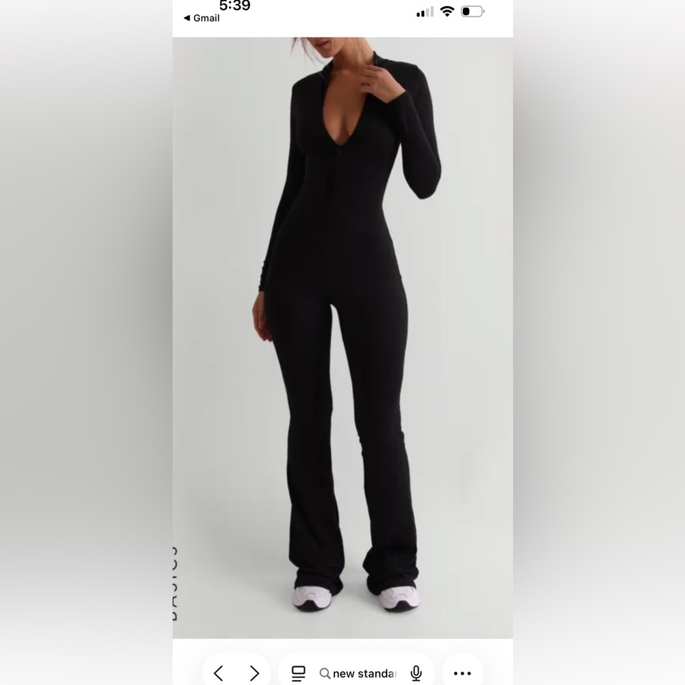 Chic Black Long Sleeve Jumpsuit